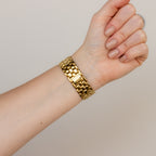 Vintage Gucci Swiss Bold Rectangular Gold Watch