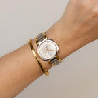 Vintage Christian Bernard Bold Pave Two Tone Watch