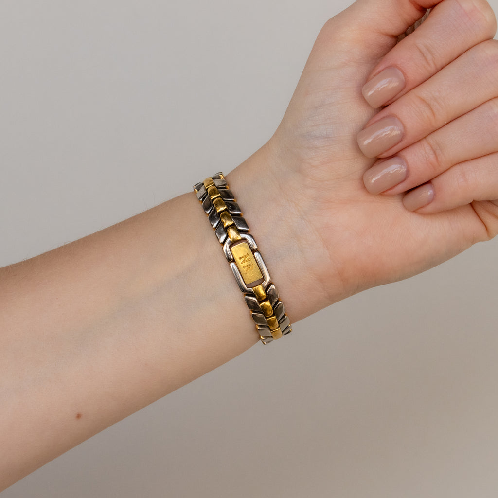 Vintage Nina Ricci Swiss Bold Two Tone Watch