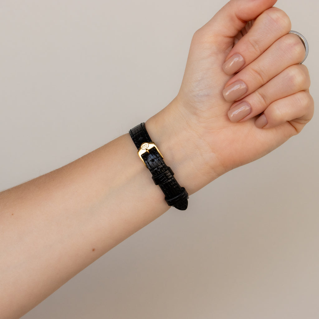 Vintage Gucci Swiss Roman Strap Gold Watch