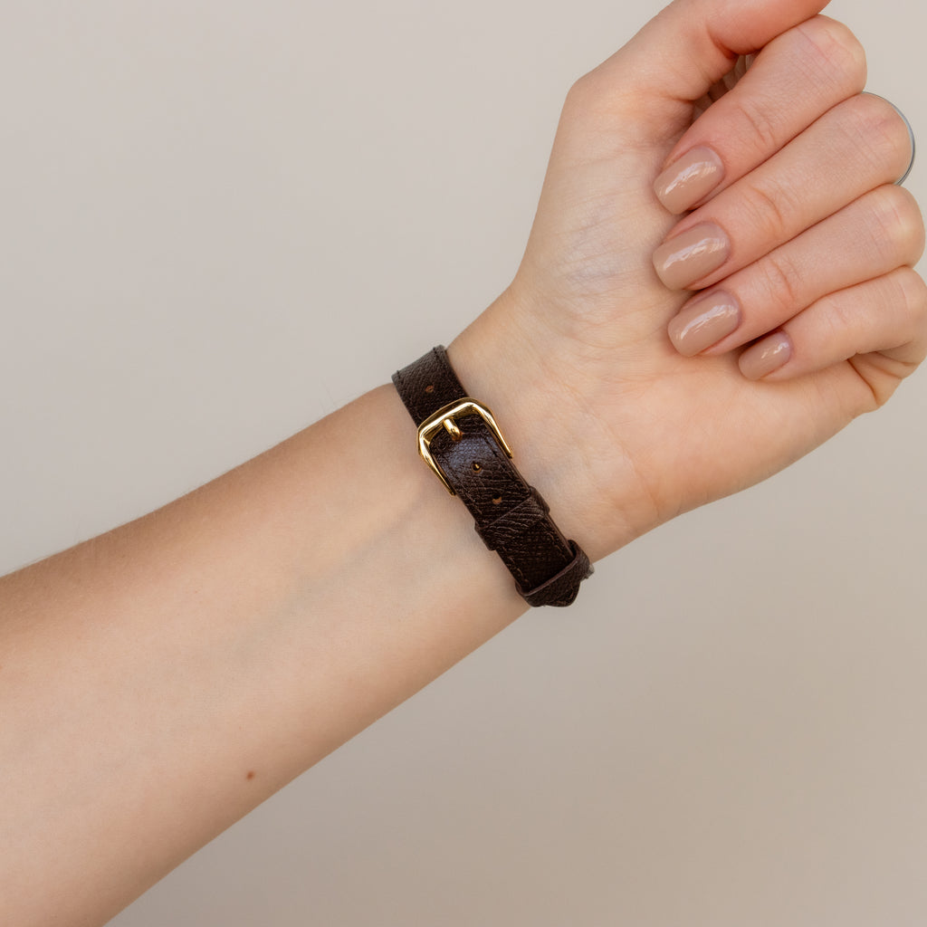 Vintage Nina Ricci Swiss Brown Dial Gold Watch