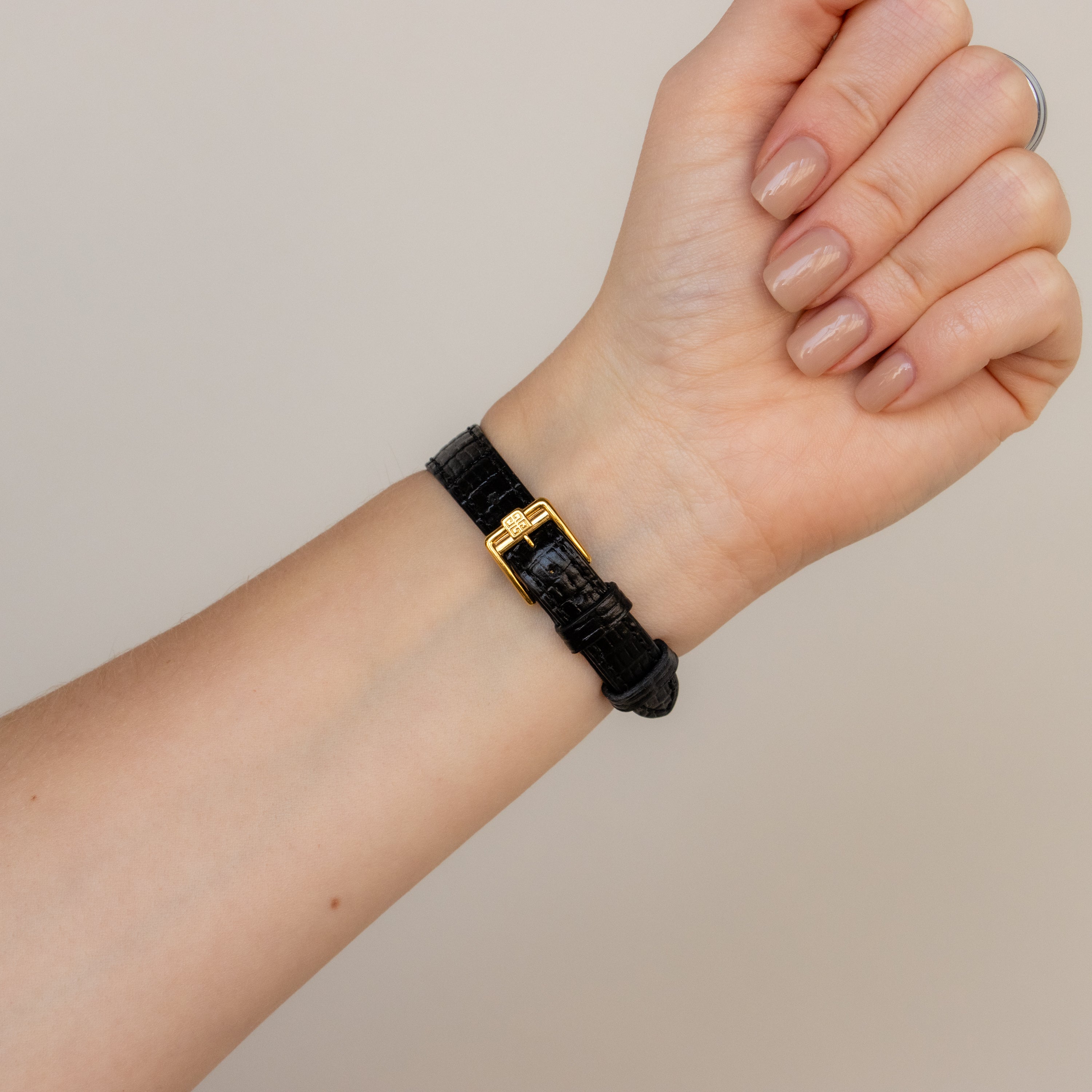 Vintage Givenchy Swiss Square Gold Watch