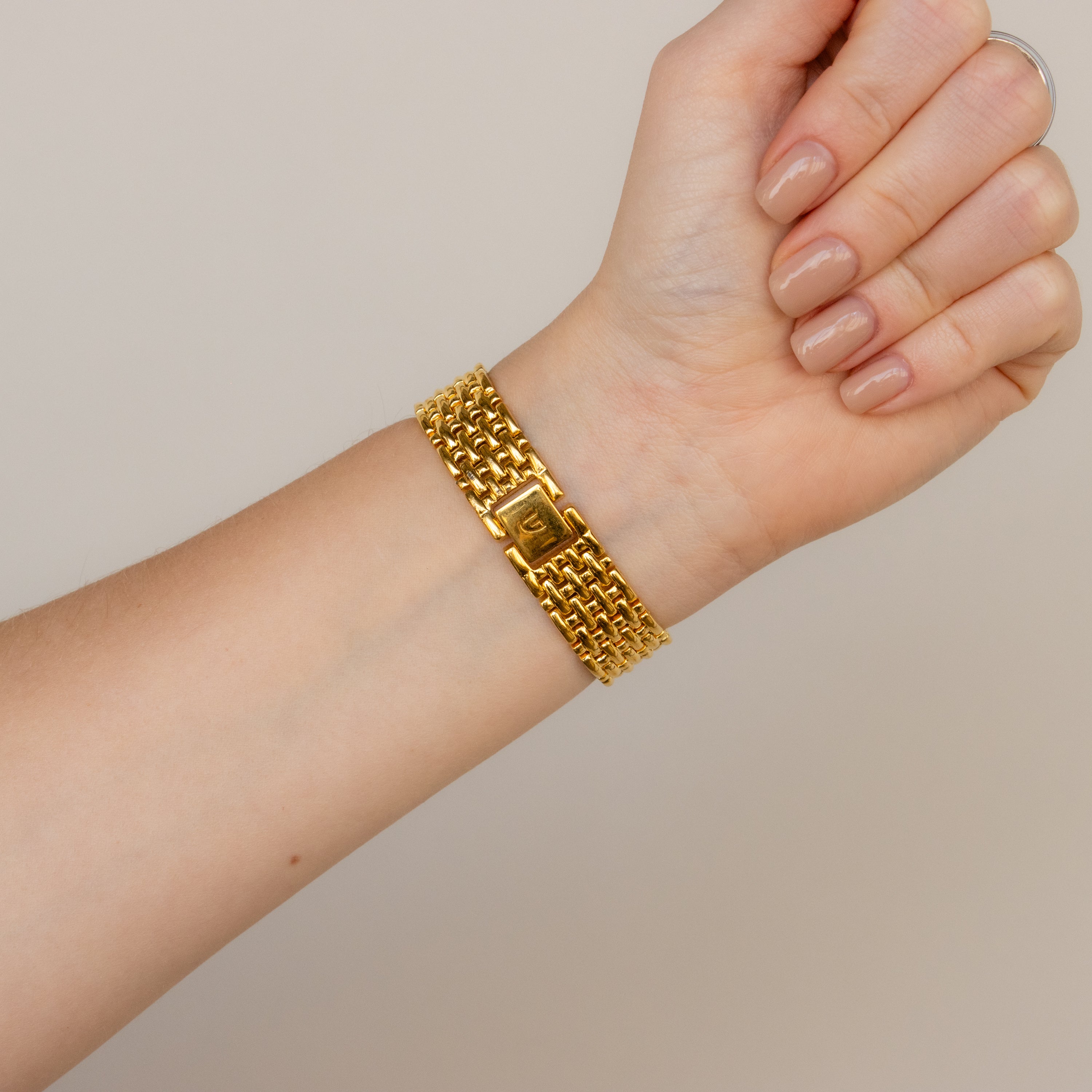 Vintage Gruen Round Gold Watch