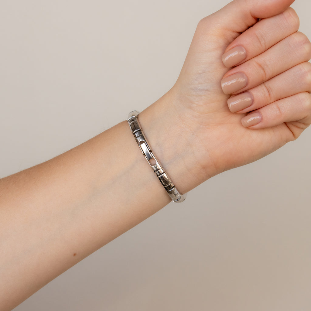 Rare Vintage Seiko Ocean Cuff Silver Watch