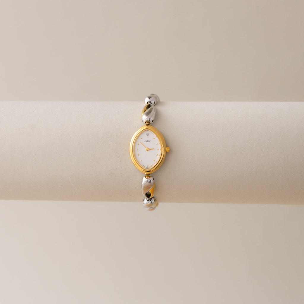 Vintage Citizen Chére Oval Two Tone Watch