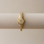 Vintage André Mouche Swiss Locket Cuff Gold Watch