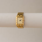 Vintage Gucci Swiss Bold Rectangular Gold Watch