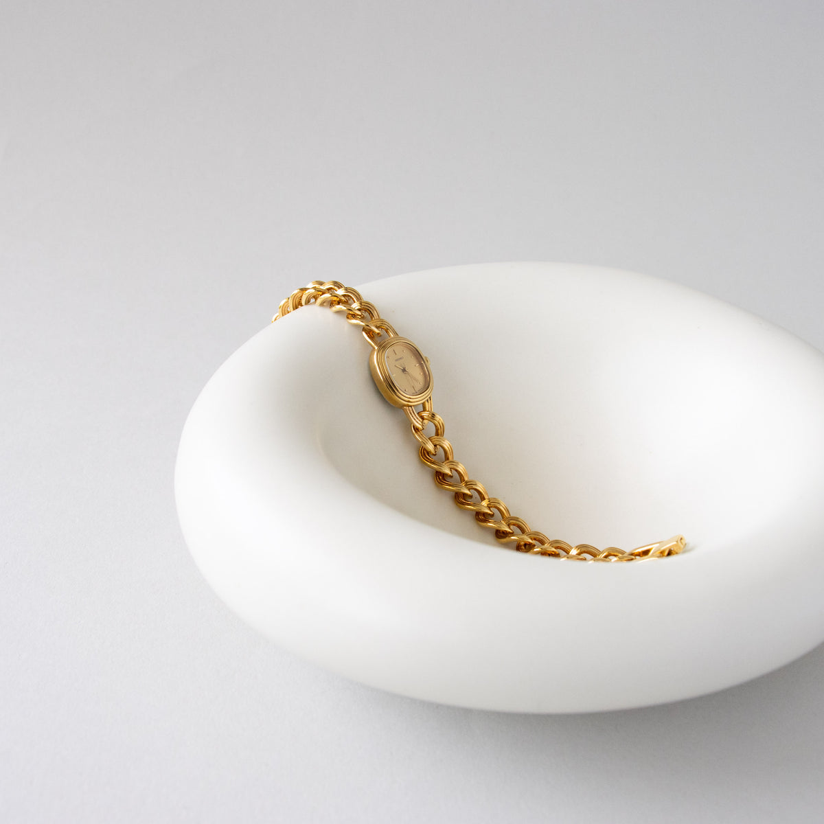 Vintage Seiko Curb Chain Gold Watch