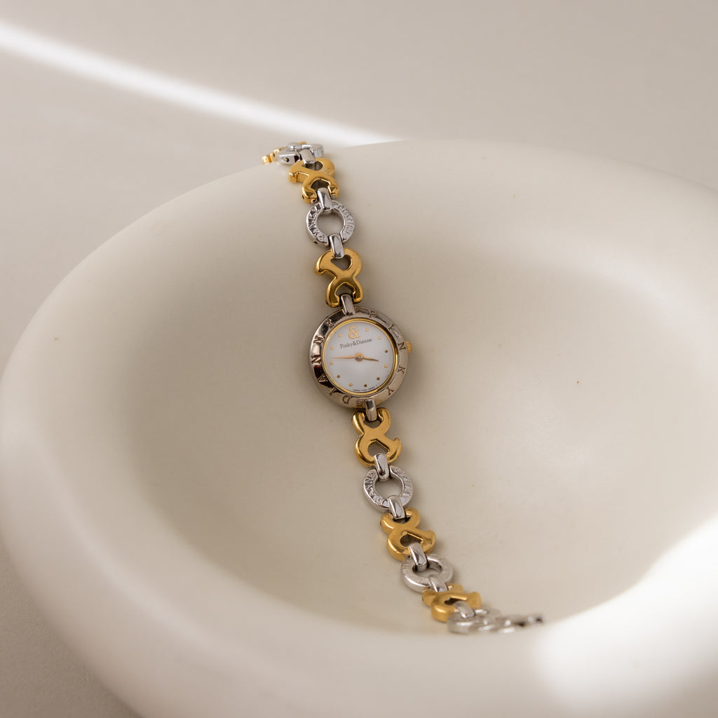 Vintage Pinky&Dianne Link Two Tone Watch