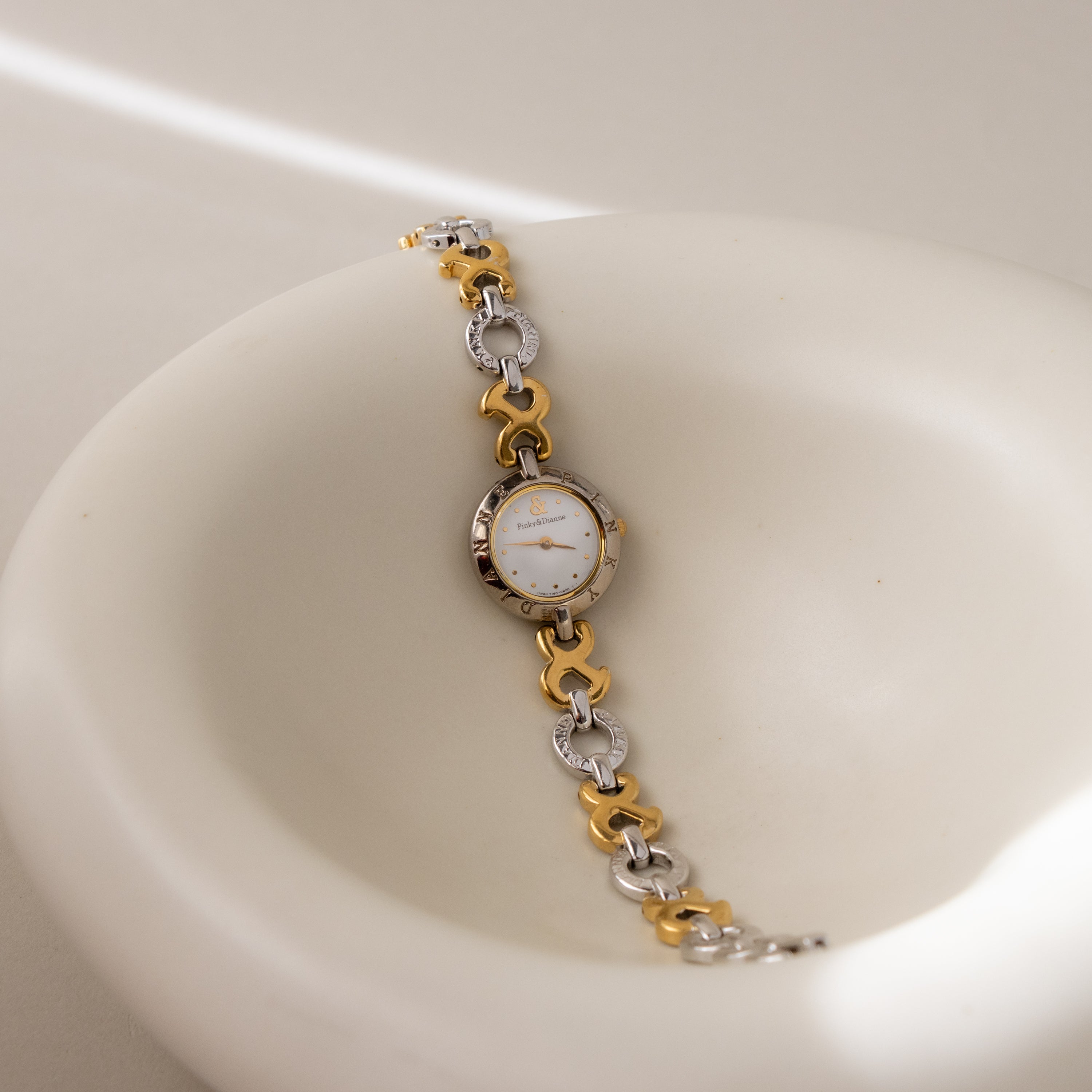 Vintage Pinky&Dianne Link Two Tone Watch
