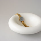 Vintage Klaeuse Pave Ocean Gold Watch