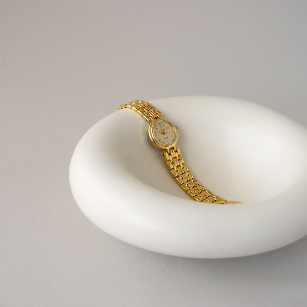 Vintage Francois Blin Pave Gold Watch