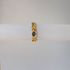 Vintage Gres Midnight Leaf Link Gold Watch