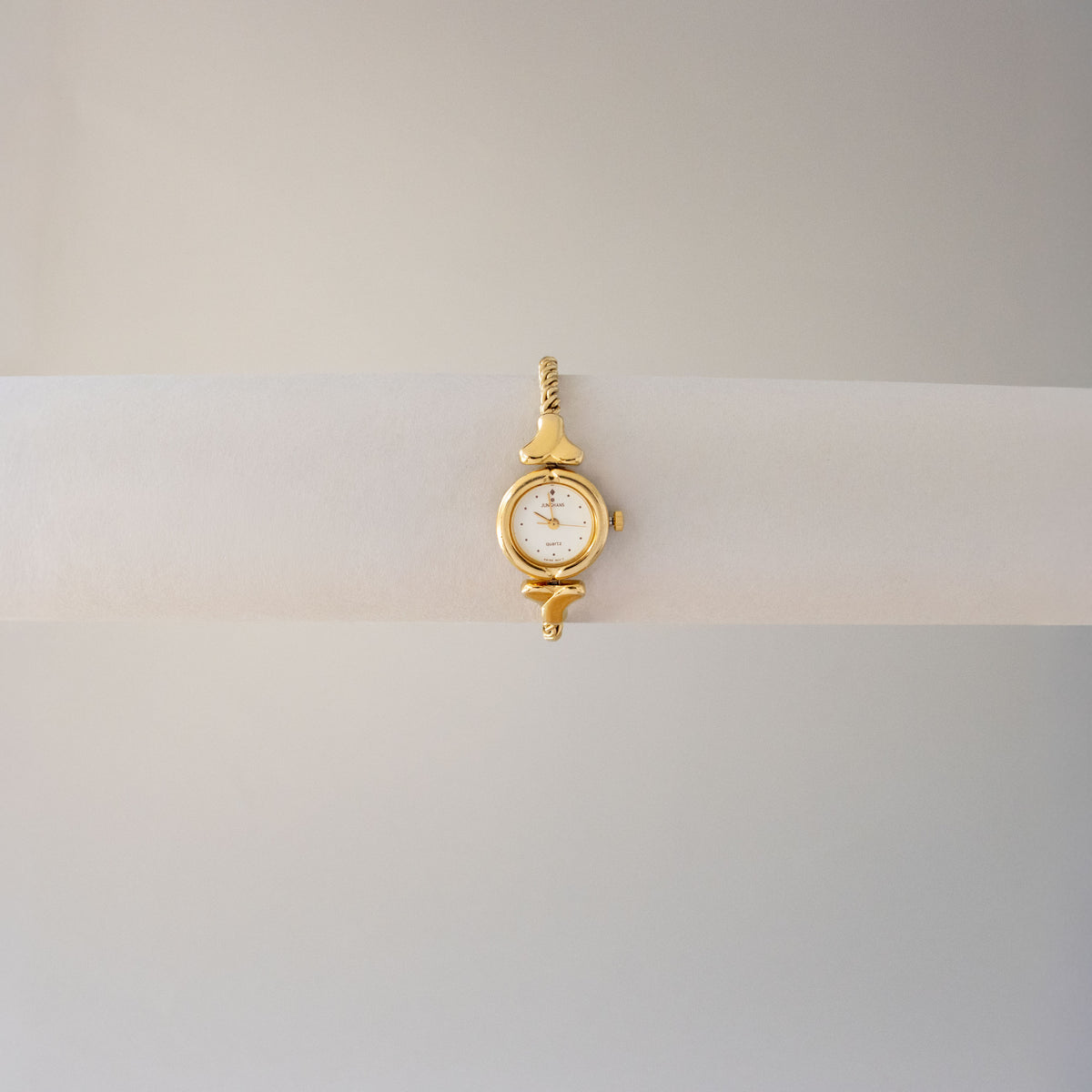 Vintage Junghans Swiss Dainty Rope Gold Watch
