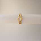 Vintage Hilton Round Diamond Two Tone Watch