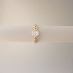 Vintage Seiko Round Leaf Two Tone Watch