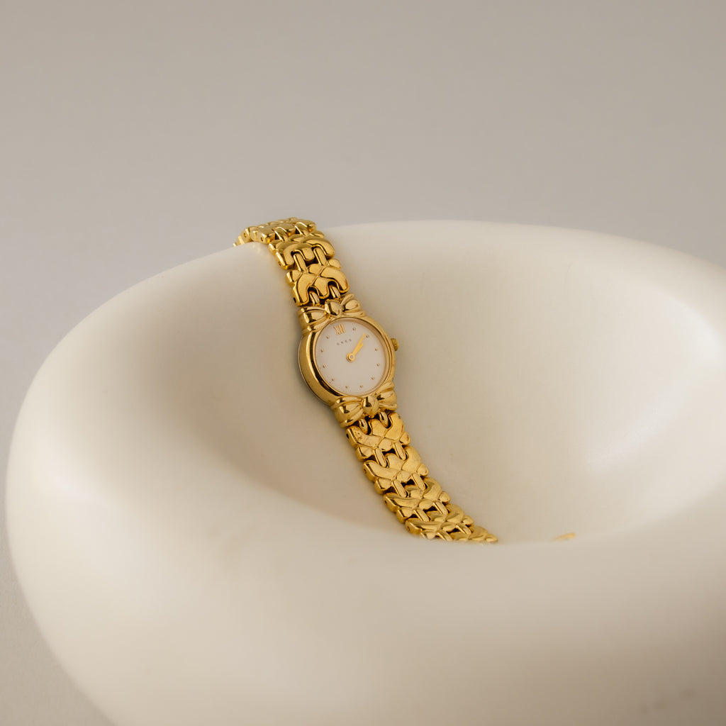 Vintage Gres Round Coquette Gold Watch