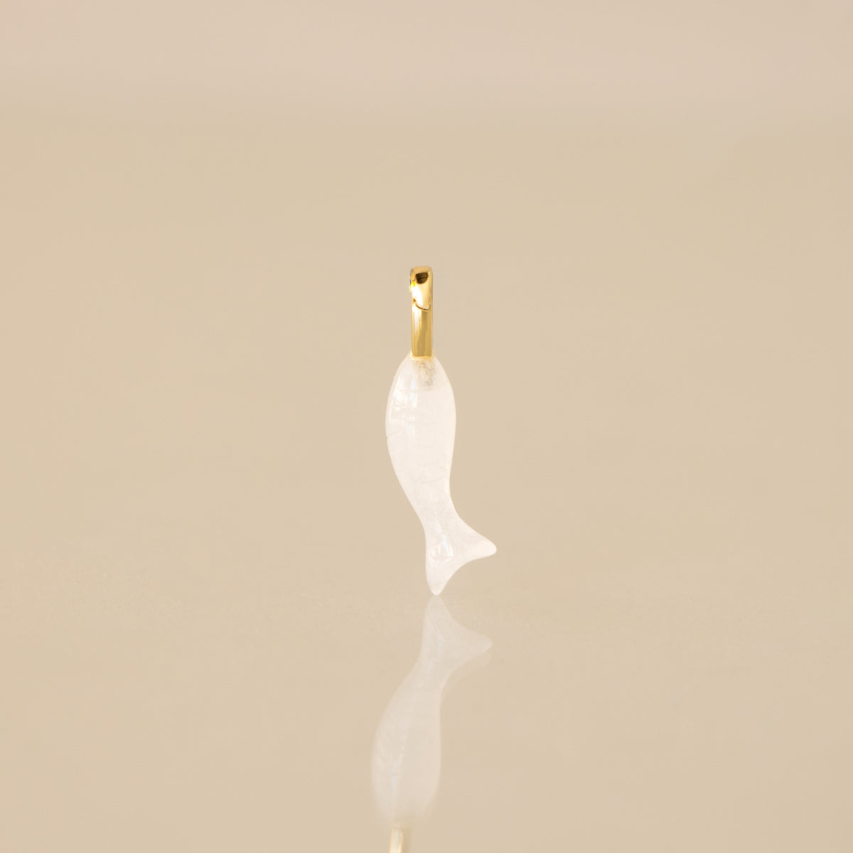 White Jade Fish Charm