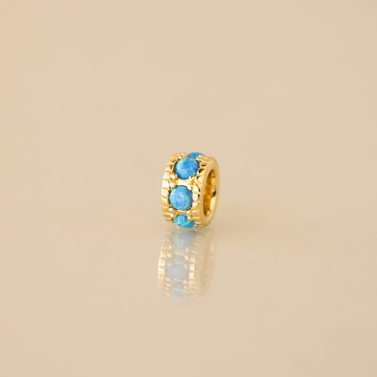 Blue Opalite Eternity Barrel Charm