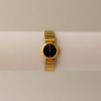 Vintage Citizen Midnight Ribbed Gold Watch