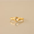 Moonstone & Diamond Signet Ring