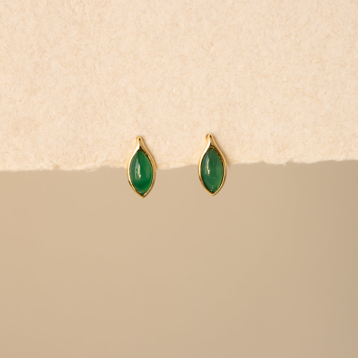 Marquise Jade Studs