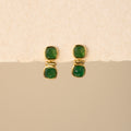 Twin Jade Cushion Studs