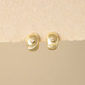 Chunky Diamond Dome Hoops