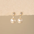 Bold Teardrop Pearl Studs