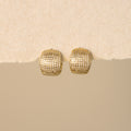 Chunky Pave Dome Hoops