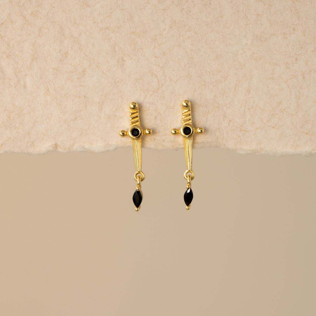Onyx Sword Flat Back Studs