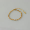 Solitaire Diamond Curb Bracelet