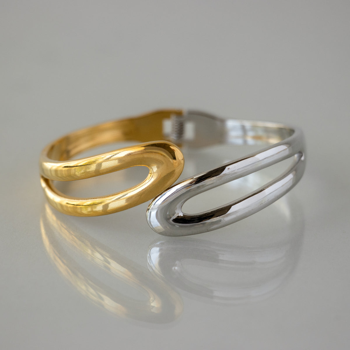 Mixed Metal Loop Bangle