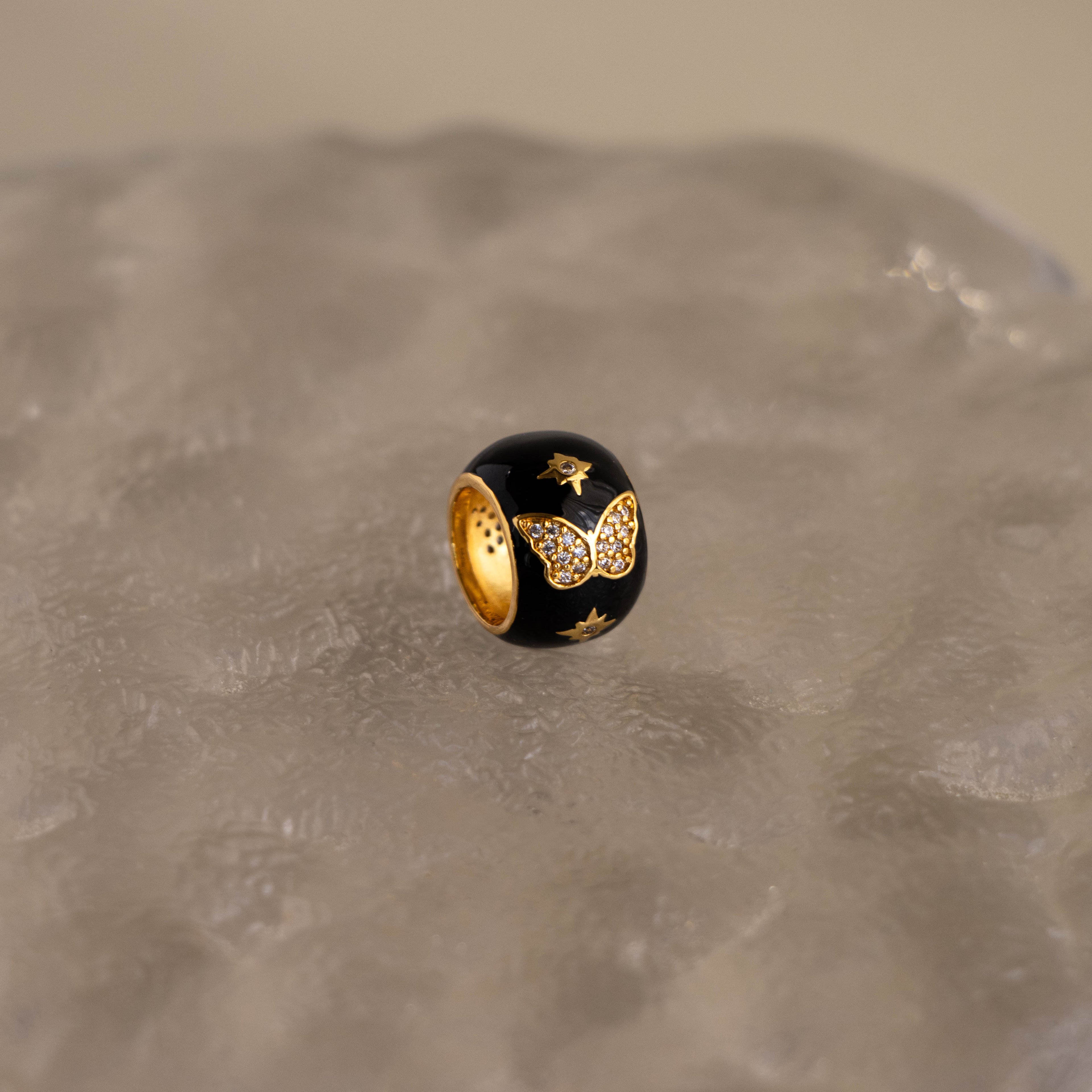 Celestial Black Butterfly Charm