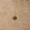 Beaded North Star Compass Pendant Necklace