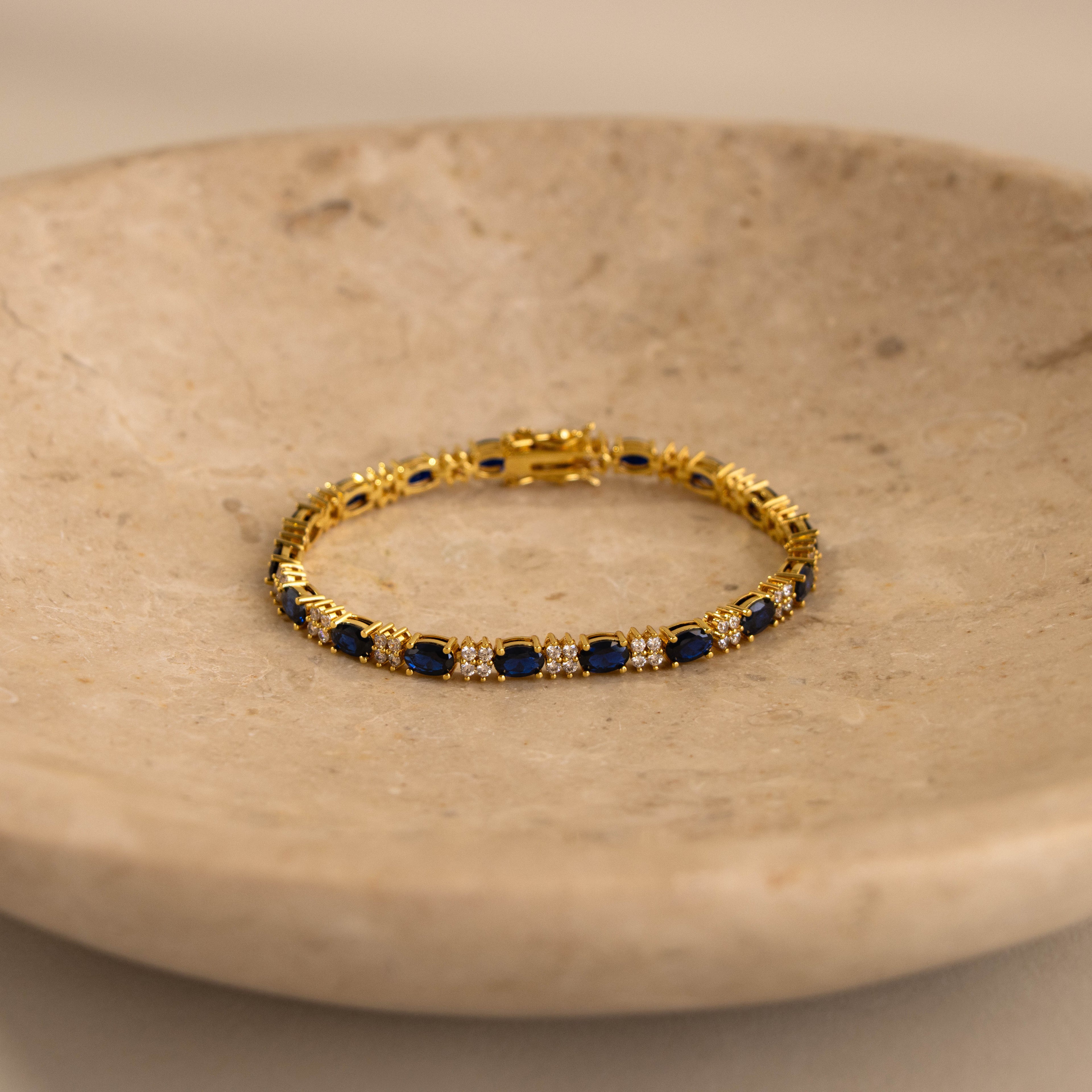 Diamond Sapphire Tennis Bracelet