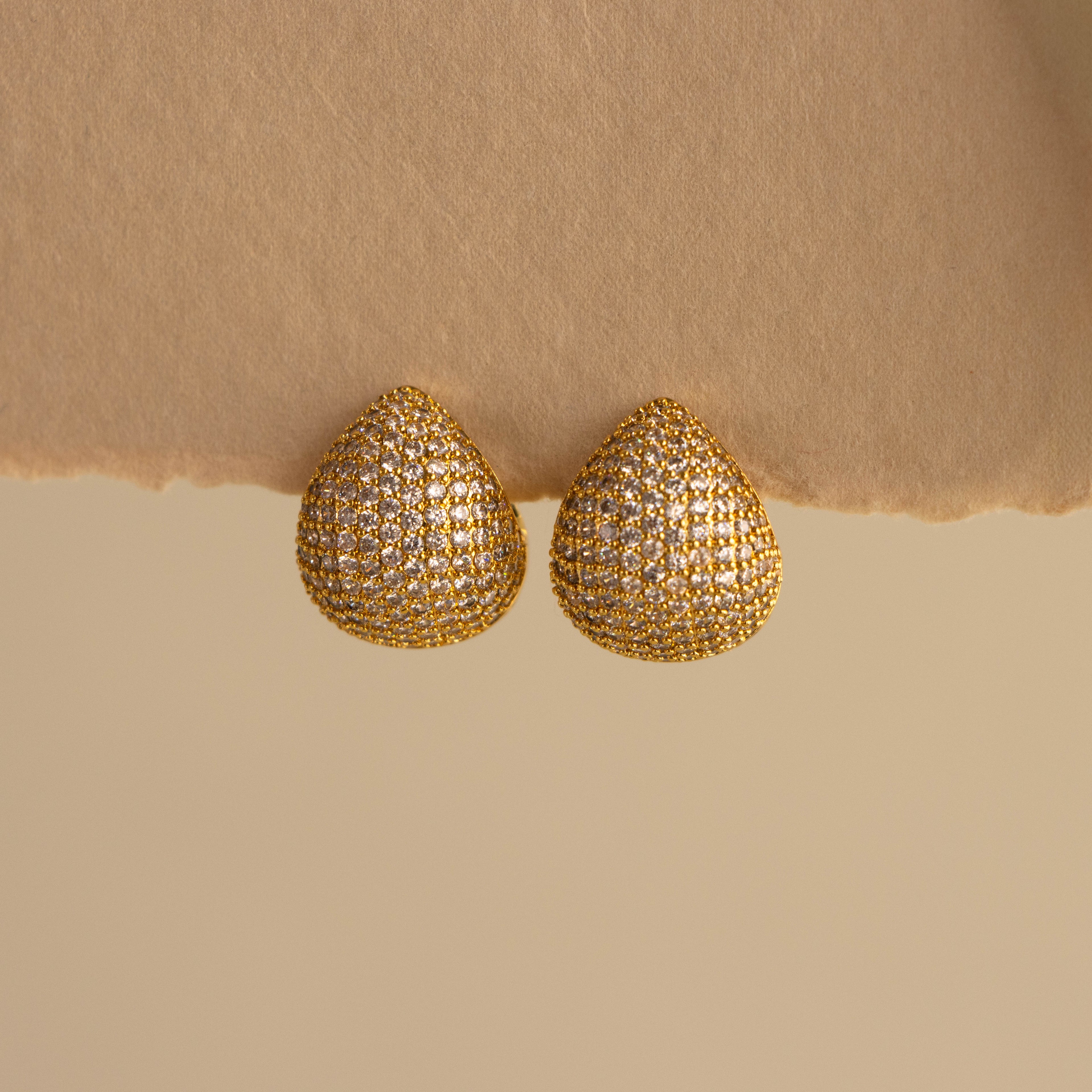 Pave Tapered Disco Hoops