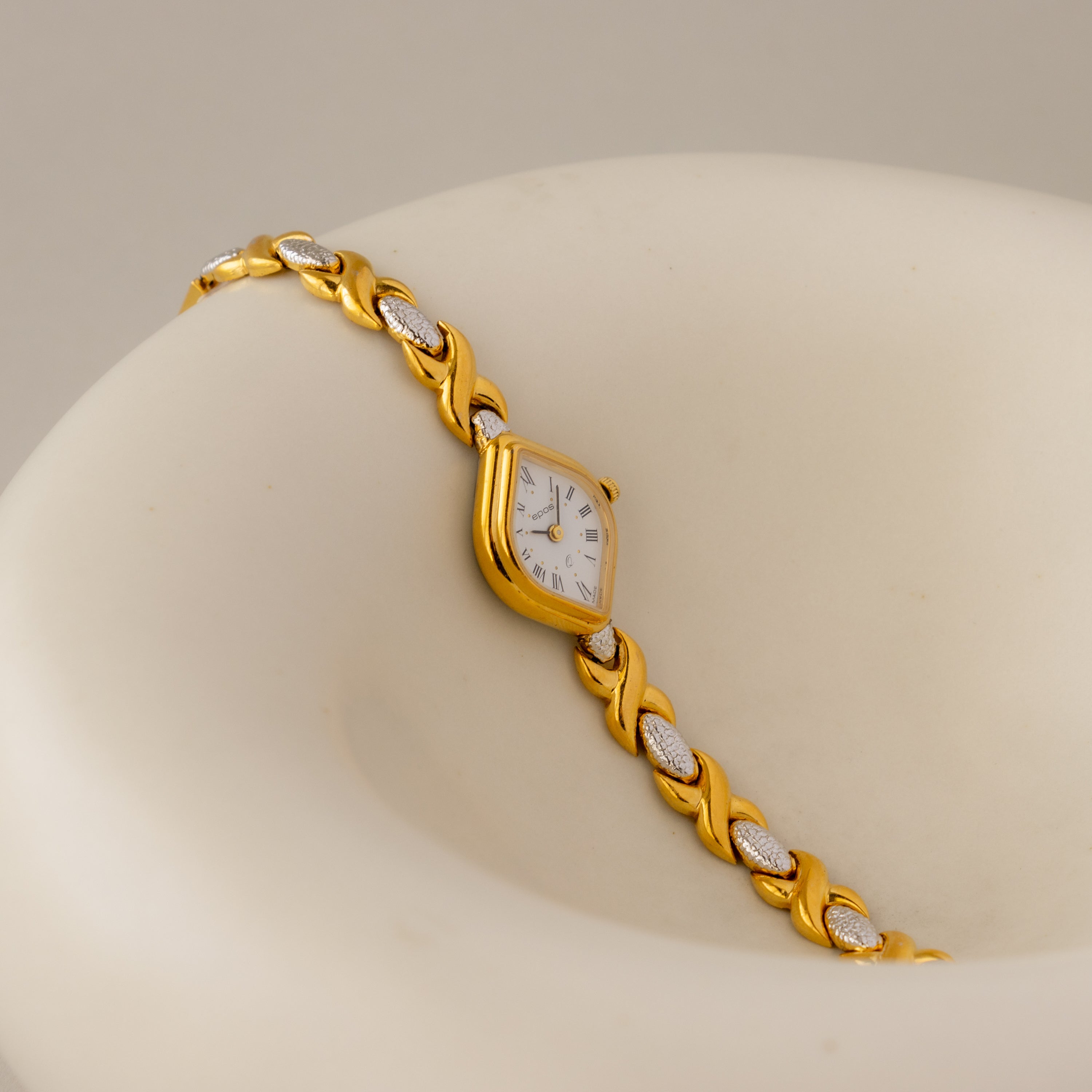 Vintage Epos Marquise Oval Gold Watch
