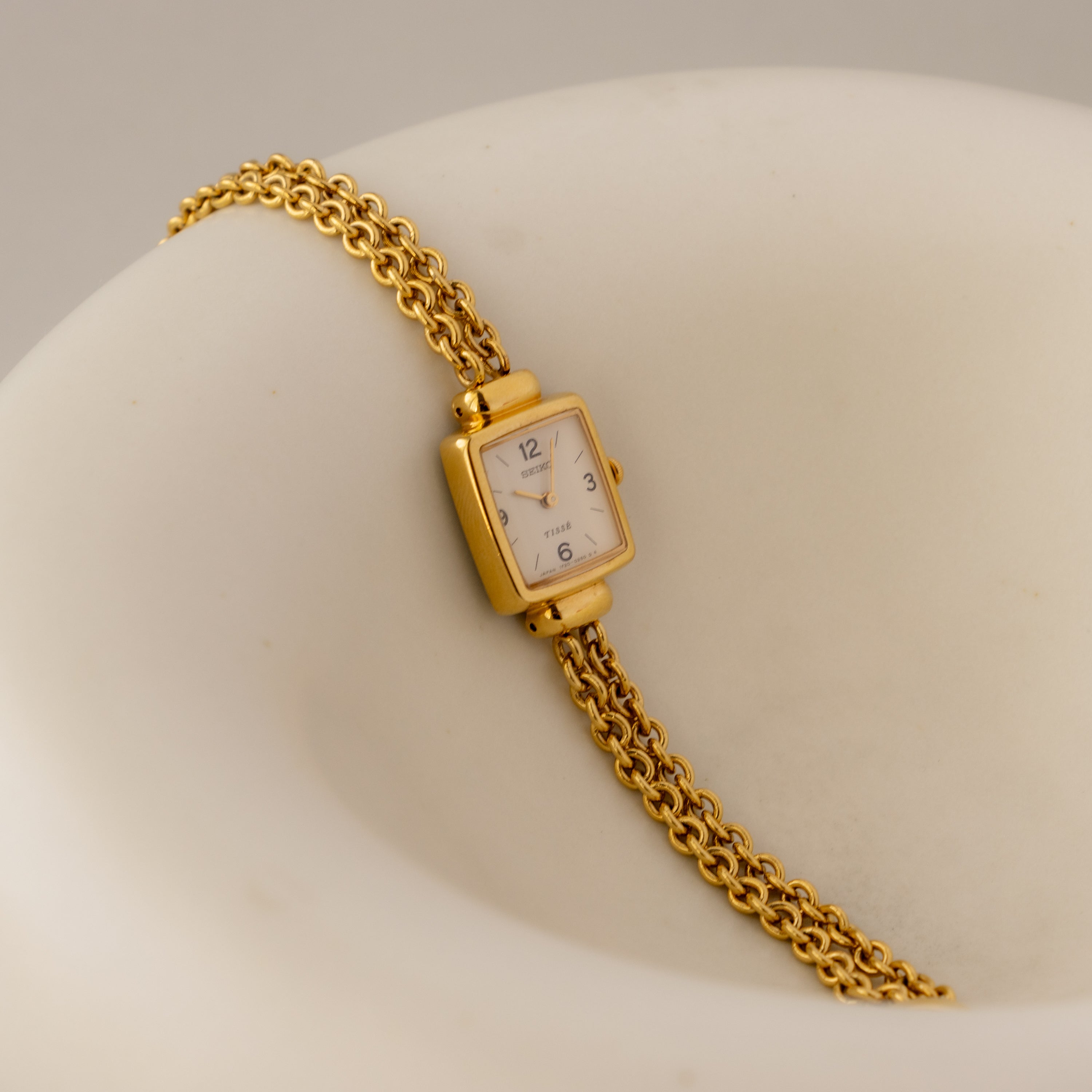 Vintage Seiko Square Chainlink Gold Watch