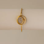 Vintage Christian Bernard Floating Oval Cuff Gold Watch