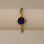 Vintage Gucci Swiss Blue Dial Rope Gold Watch