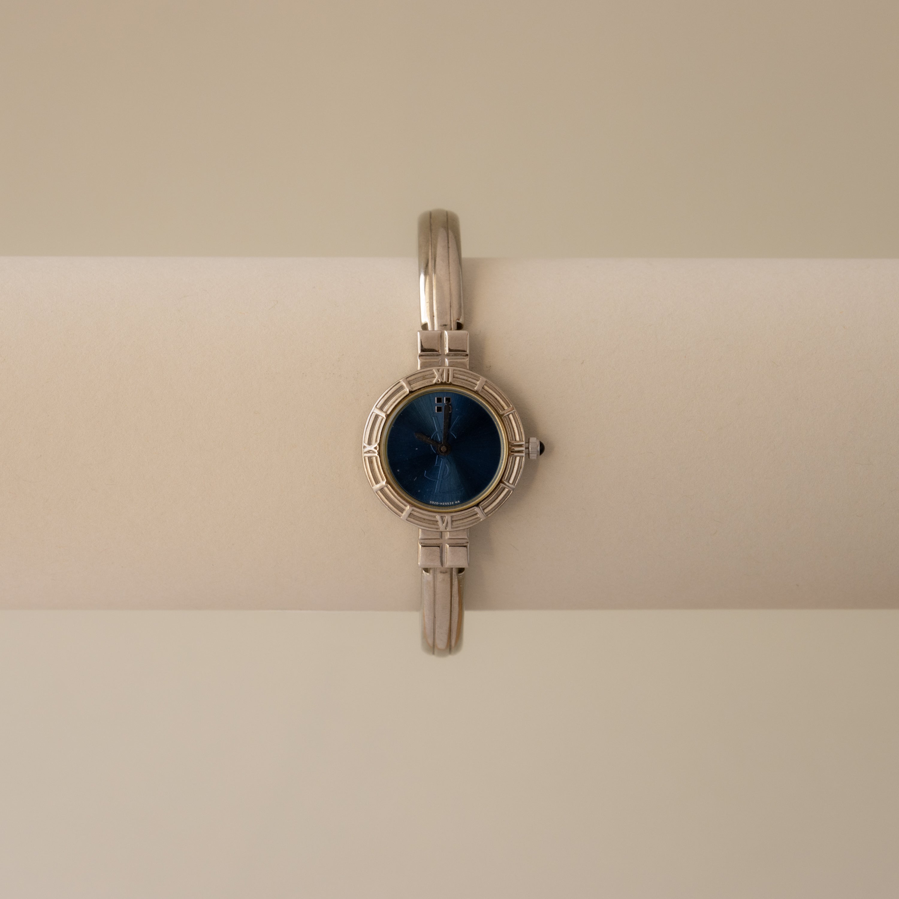 Vintage YSL Ocean Cuff Silver Watch