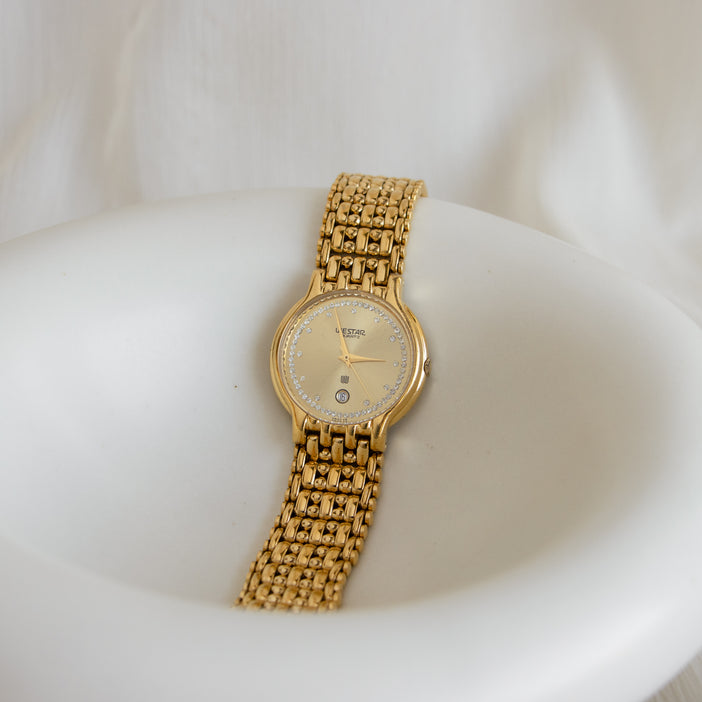 Vintage Westar Swiss Round Gold Watch