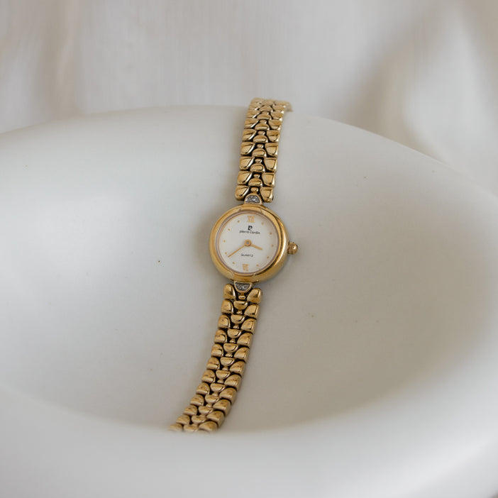 Vintage Pierre Cardin Round Gold Watch