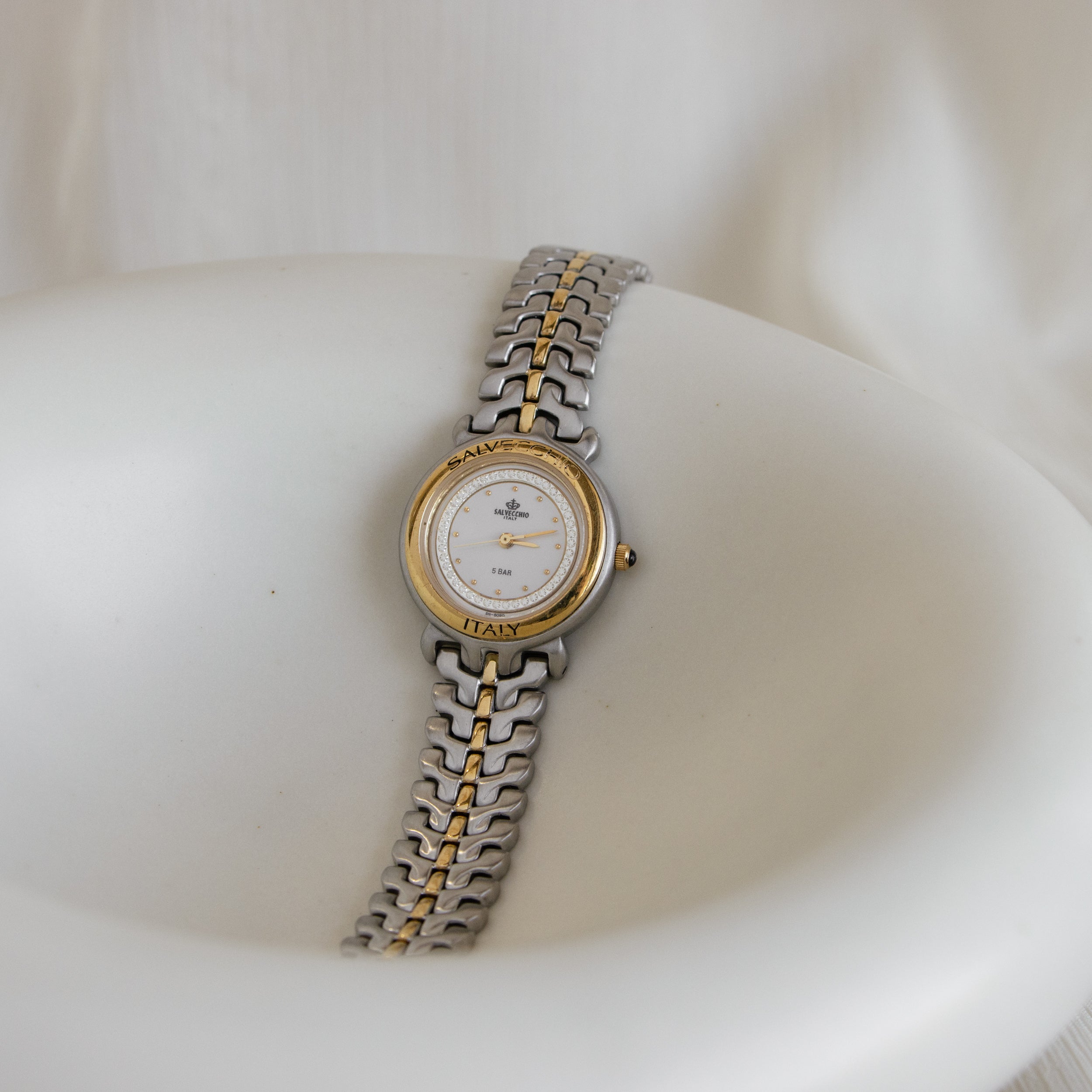 Vintage Salvecchio Pave Two Tone Watch