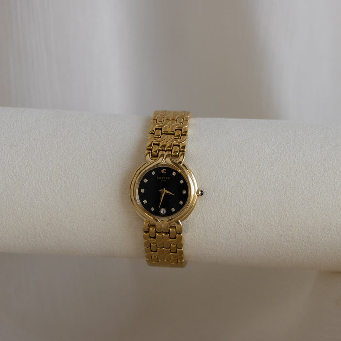 Vintage Carven Swiss Round Gold Watch