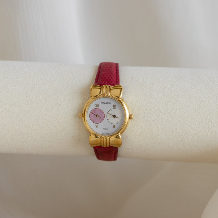 Vintage Nina Ricci Swiss Straps Gold Watch