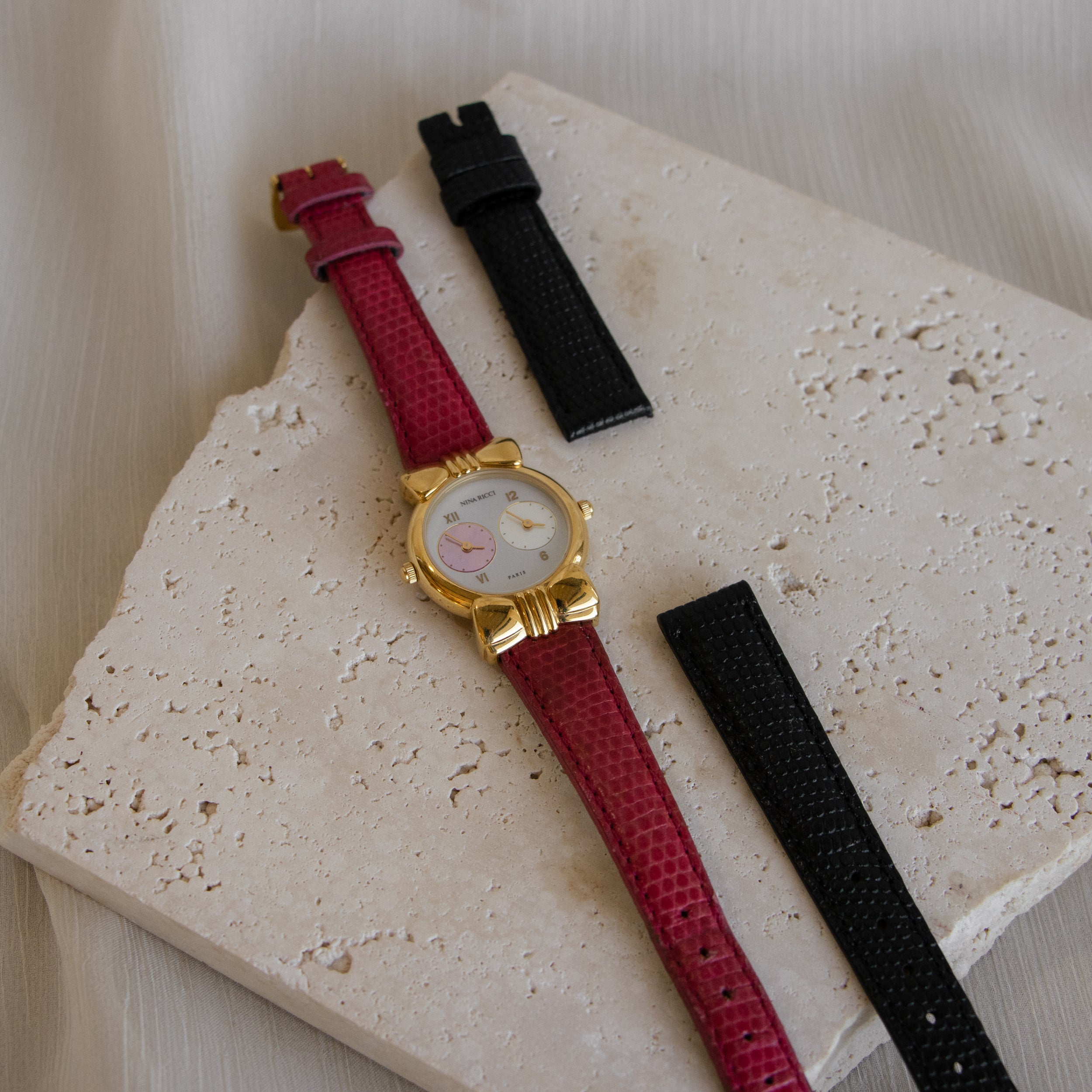 Vintage Nina Ricci Swiss Straps Gold Watch