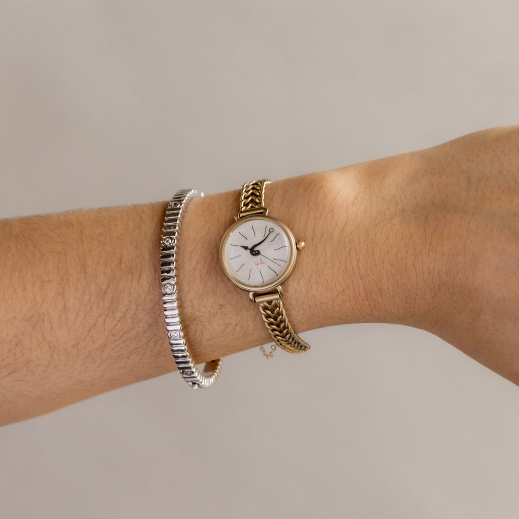 Vintage Seiko Sybilla Round Matte Gold Watch