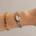 Vintage YSL Oval Chainlink Two Tone Watch